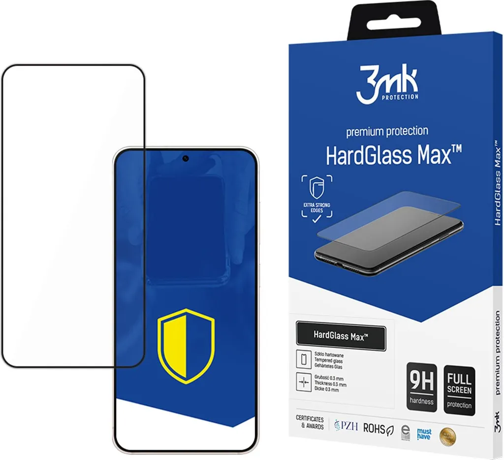 Protezione Totale Samsung S25 Edge: 3mk HardGlass Max Nero 9H