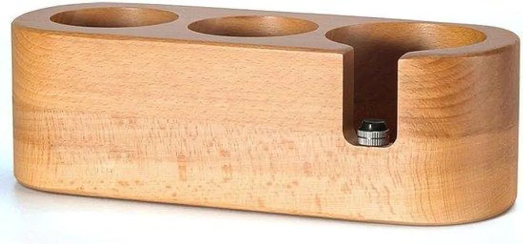 Meuble espresso à 3 compartiments en bois avec socle antidérapant intégré
