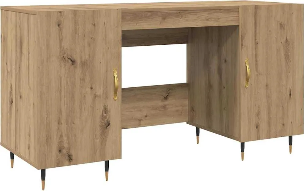 vidaXL Scrivania Artisan in rovere 140 x 50 x 75 cm materiale a base di legno