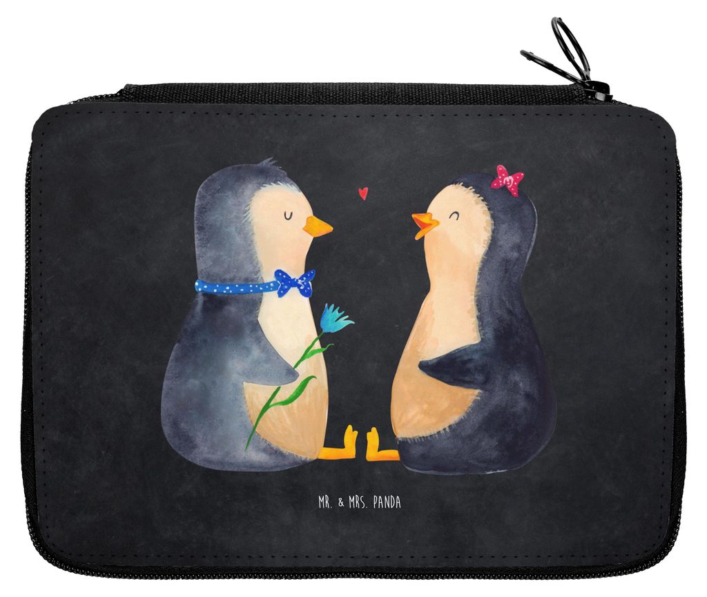 Mr. & Mrs. Panda Bleistiftetui Pinguin Pärchen - Kreidetafel - Geschenk, Malmappe, Hochzeit, Etui, Verknallt, Federmappe, Liebe, Hochzeitstag, Sch...