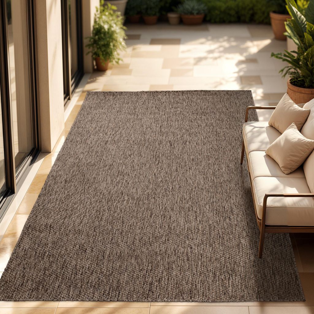 Paco Home In- & Outdoor Teppich Flachgewebe einfarbig Produktbild 