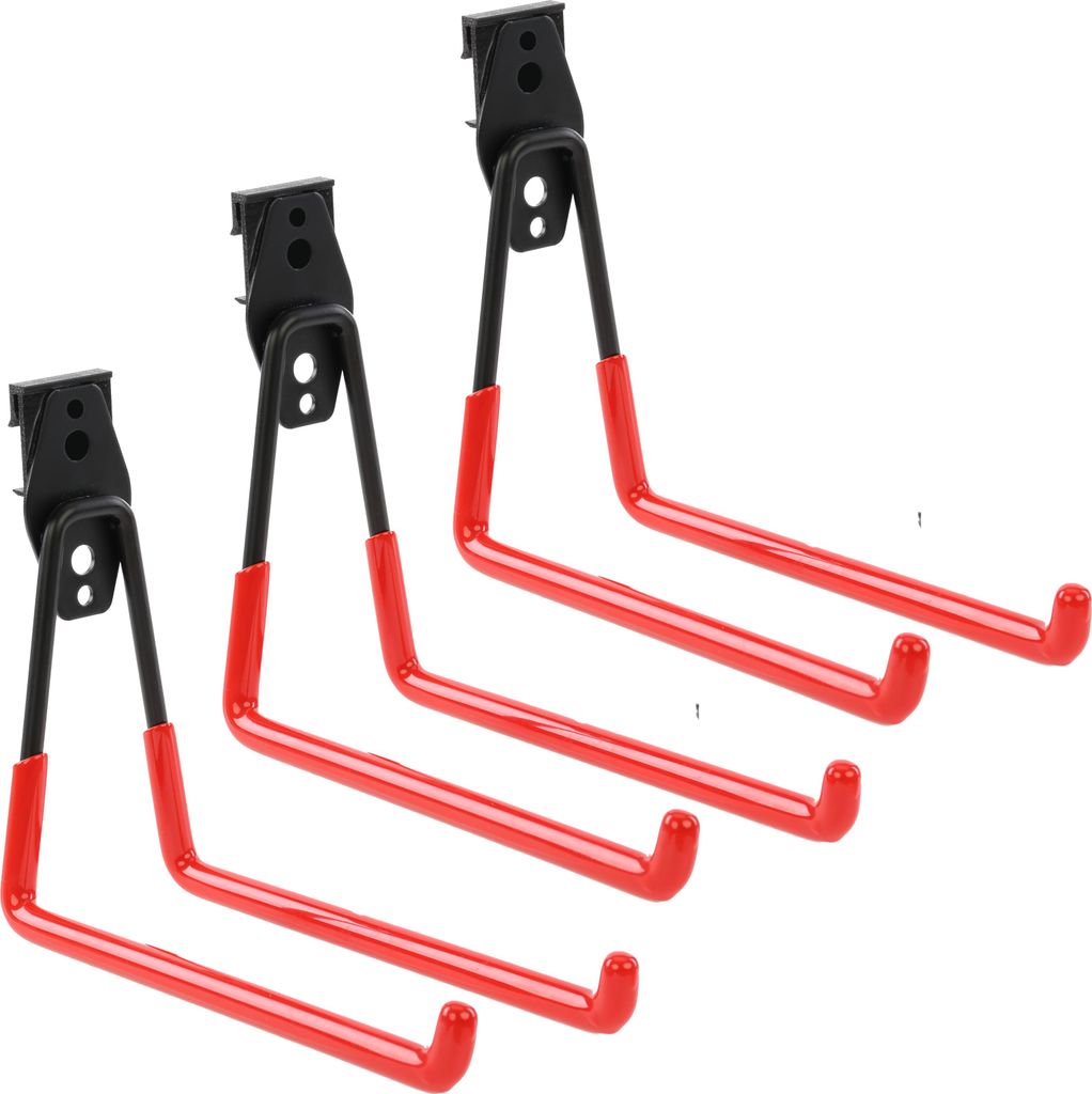 Set 3 Stck. Werkzeugwand Haken von BOTLE, Werkzeughaken, für Elektrowerkzeuge, Geradeförmig 19cm, stabil mit PVC, für Garage, Schuppen Haken fü...