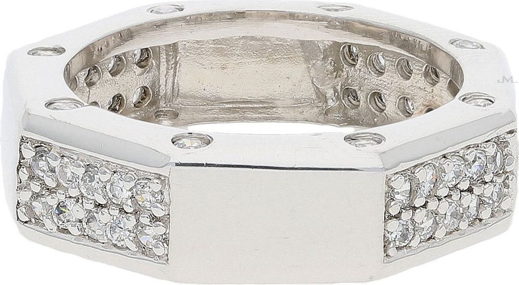 JuwelmaLux Ring 925/000 Sterling Silber mit synth Zirkonia JL30-07-2477 56