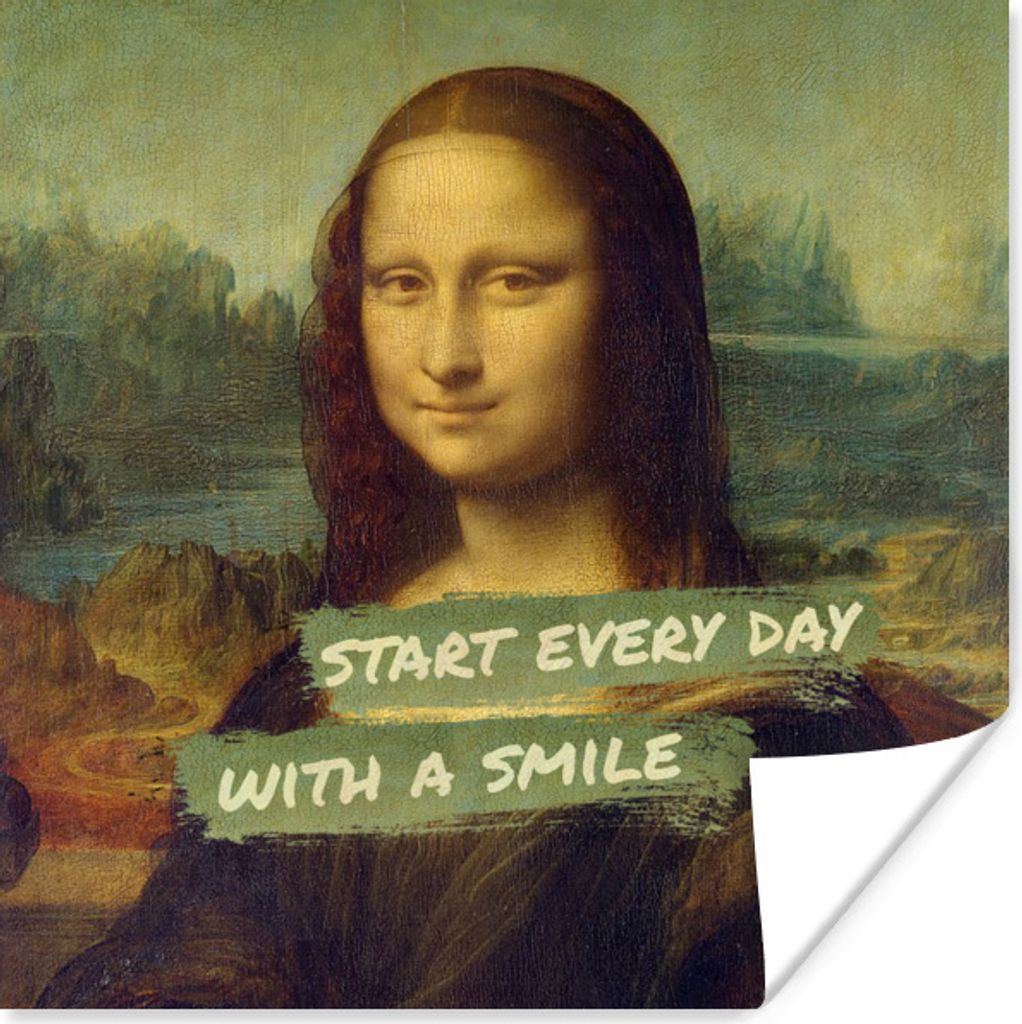 MuchoWow Poster Mona Lisa - Zitat - Da Vinci 30x30 cm - Wandposter - Printing