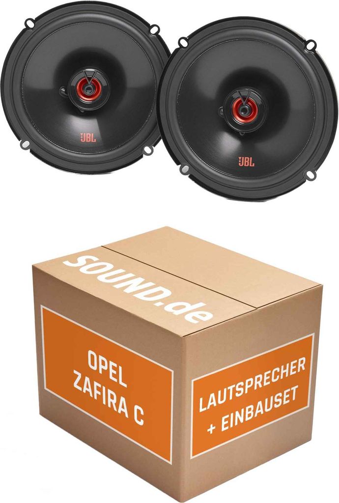 Lautsprecher Boxen Einbaupaket vorne JBL Club 620F passend für Opel Zafira C | 2x Tief-Mitteltöner mit integriertem Hochtöner 165W MAX