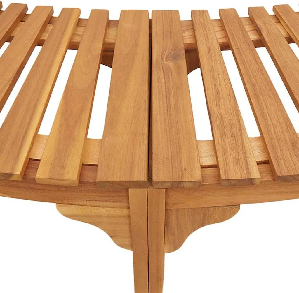 Entourage de spa marron 252 cm en polyrotin robuste et imputrescible - 10
