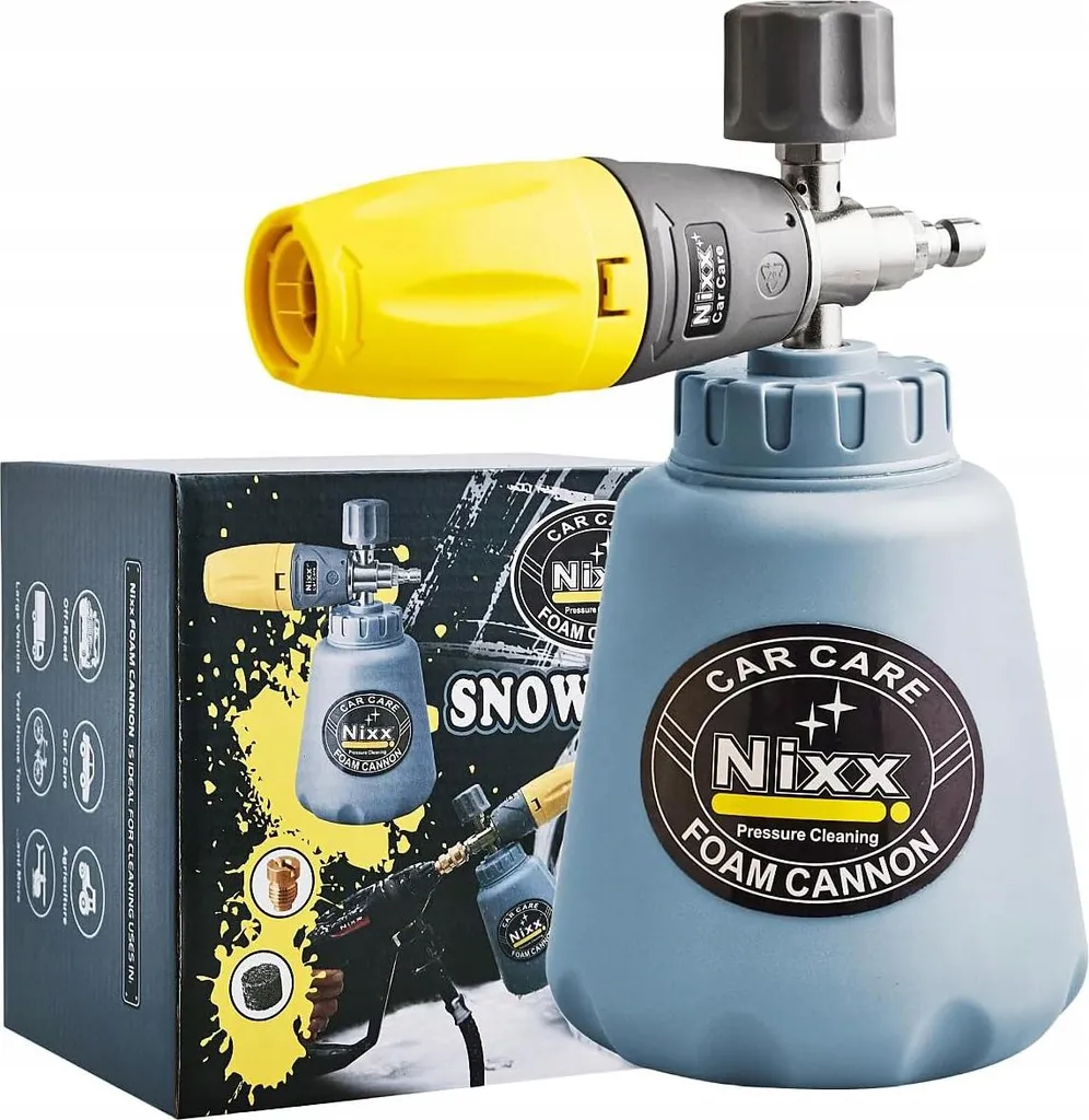 Rosfix Canon à Mousse 1L - Buse Réglable 1/4 Pouce en Laiton 2200 PSI