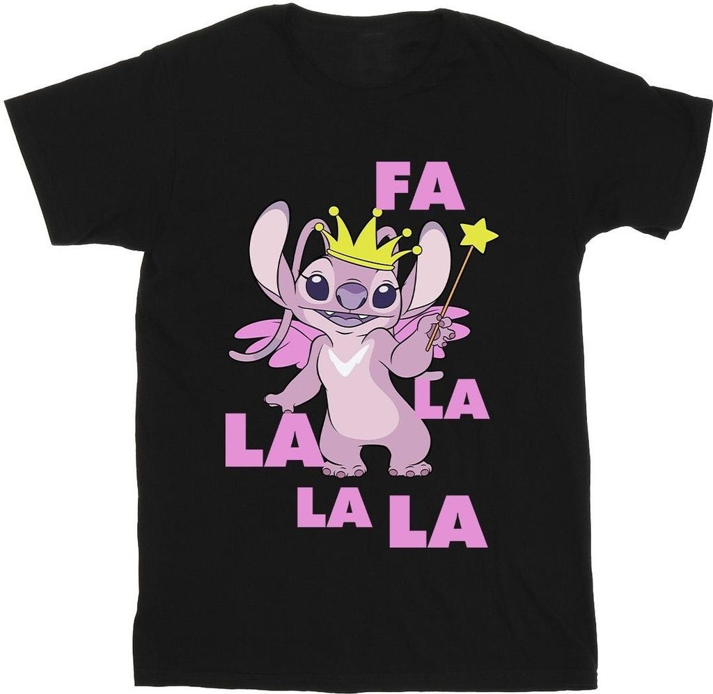 Disney - "Angel Fa La La" T-Shirt für Mädchen BI23526 (128) (Schwarz)