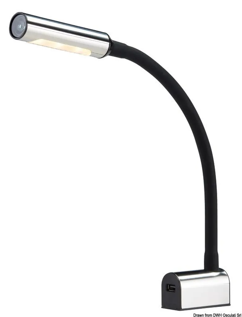 Lampe articulée à LED Osculati 13.237.08 pour éclairage intérieur bateau