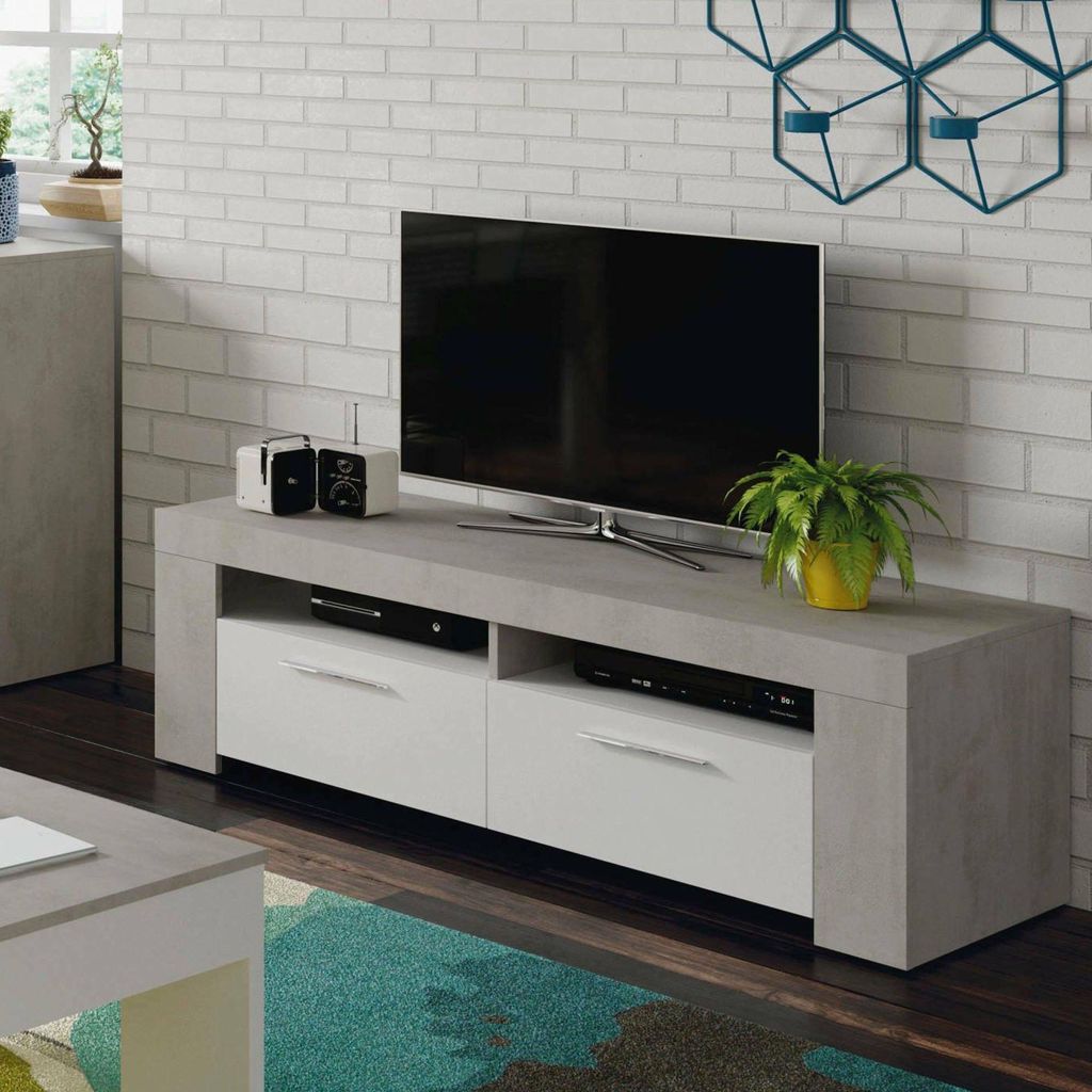 TV-meubel - Wit, 42x120x40 cm (hoogte) Productafbeelding 