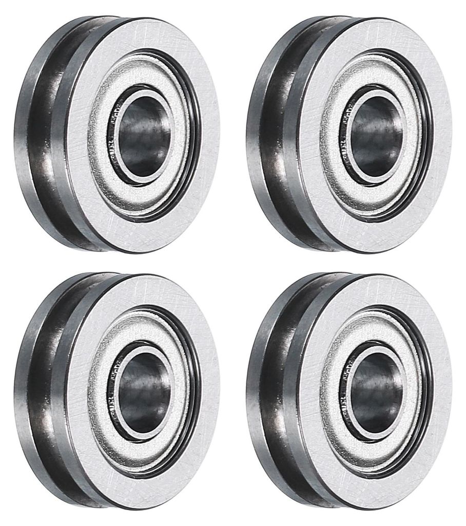 4 Stš¹ck Kugellager TU0310 U-Nut-Fš¹hrungslager 3x10x3mm U-Nut-Rollenrad (GCr15) Chromstahl-Lager fš¹r Umlenkrollen