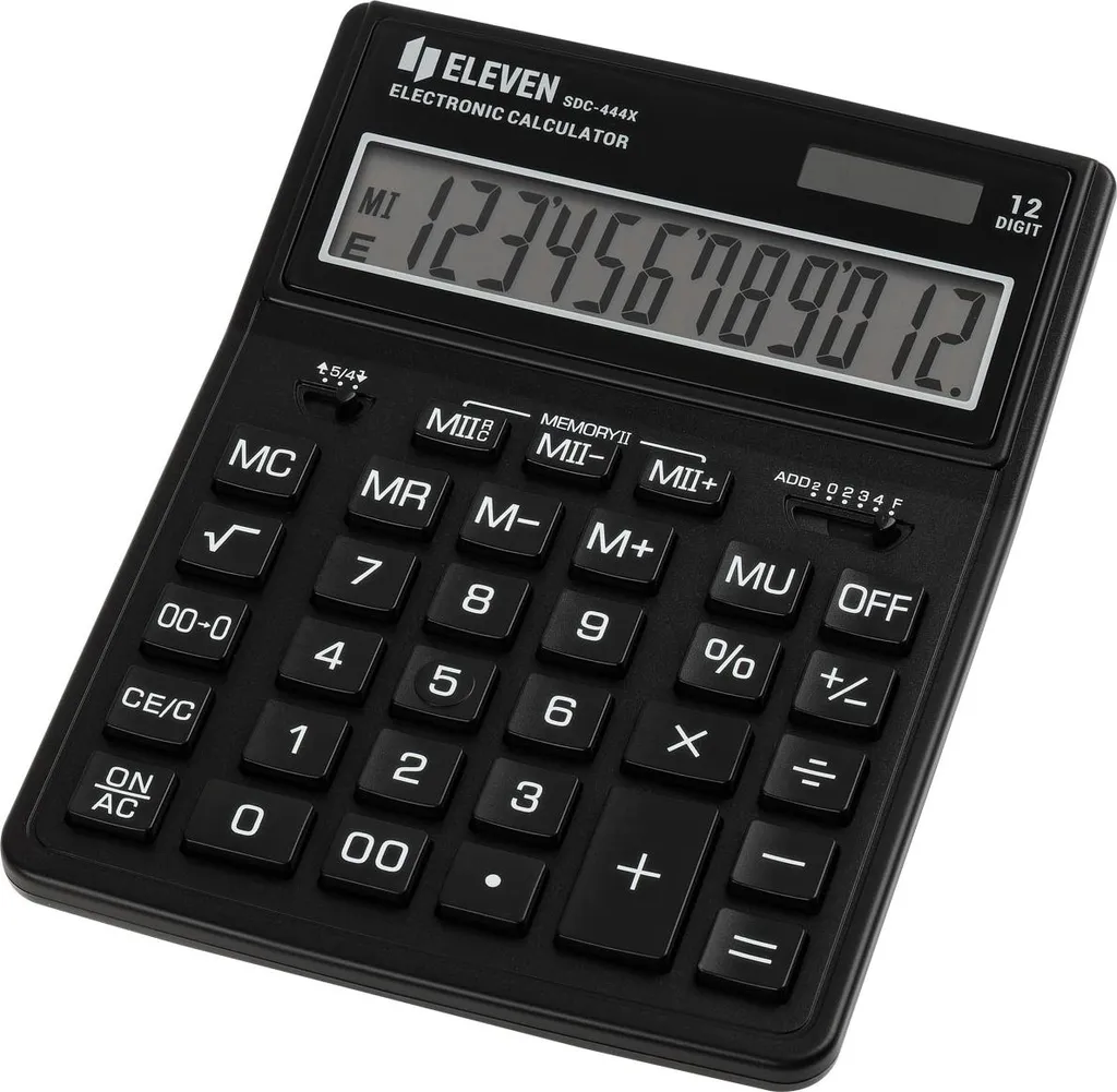 Eleven SDC-444XRBKE Calculatrice fiable contre les erreurs de saisie