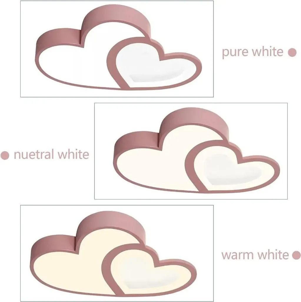 Plafonnier LED Rose Dimmable à Télécommande pour Chambre Enfant 40cm - 2