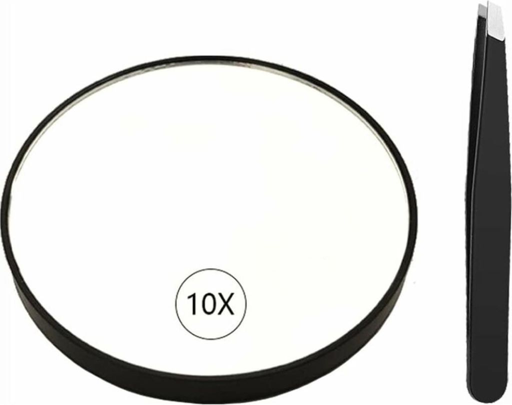 Kompakter Miroir-Poche mit 10-facher Vergrößerung, tragbarer Voyage-Maquillage-Mikrofon für den Raum der Voyage-Duschkabine, 3,4 Pouces großer ...
