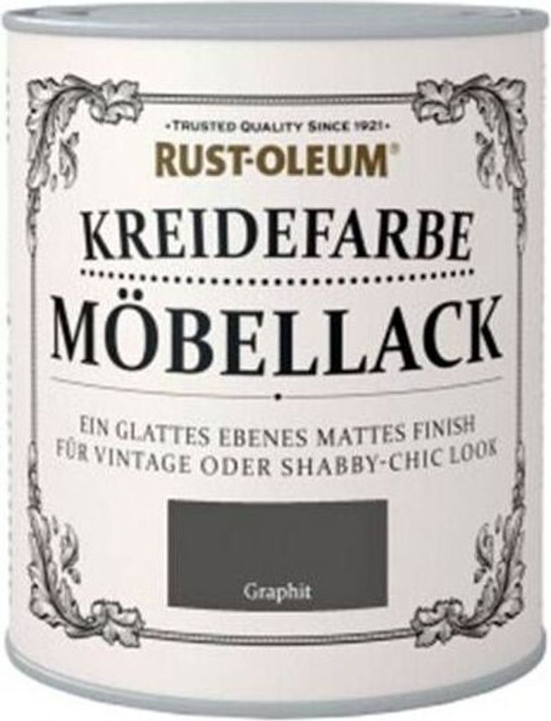 Rust Oleum Shabby Kreidefarbe Möbellack Graphit mattes Produktbild 7
