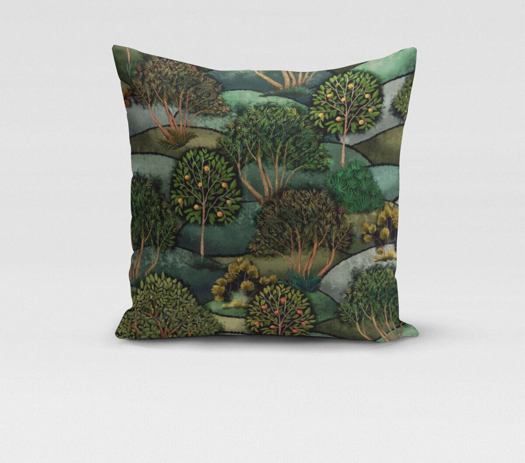 SCHÖNER LEBEN. Kissenhülle Wald Bäume Landschaft grün div. Größen Größe 40x40cm (HxB) 40x40cm (HxB) Größe