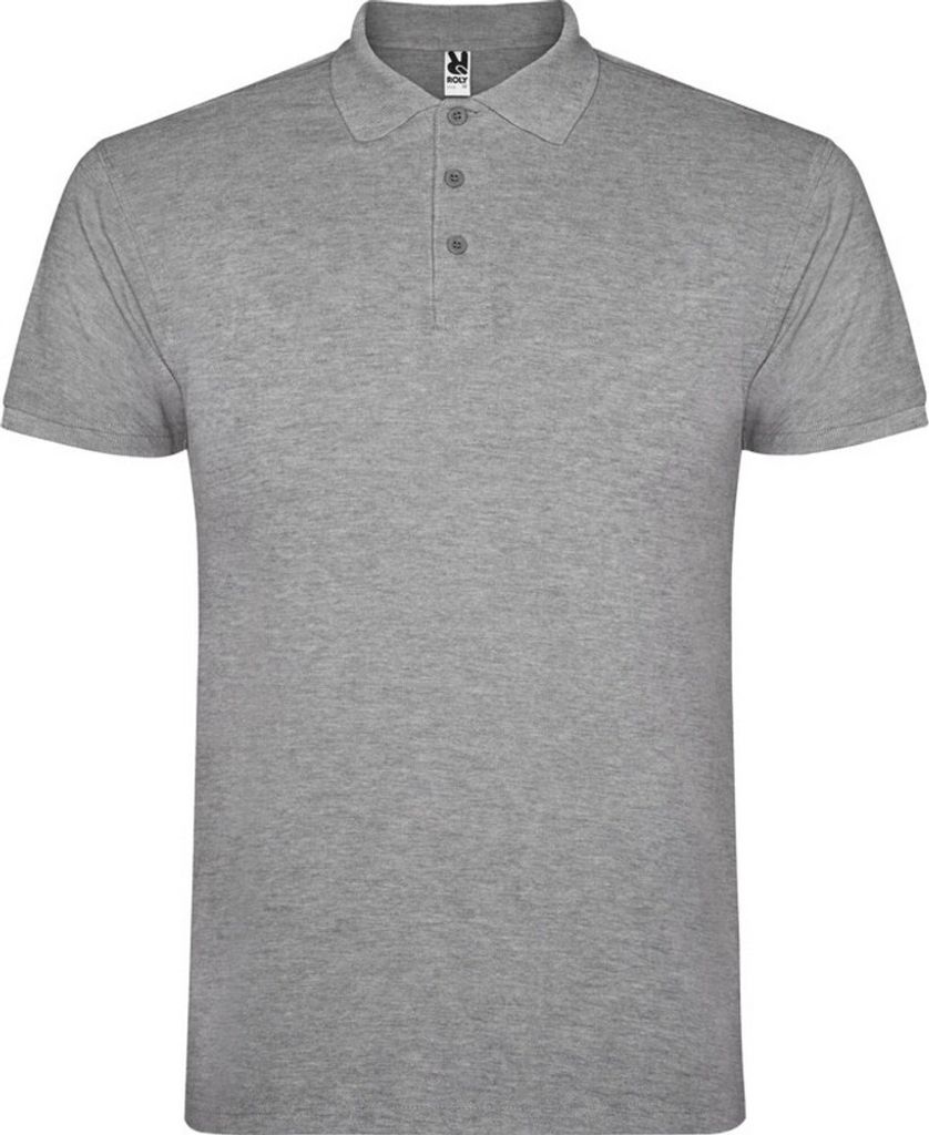 Roly - "Star" Poloshirt für Herren kurzärmlig PF4346 (3XL) (Grau meliert)