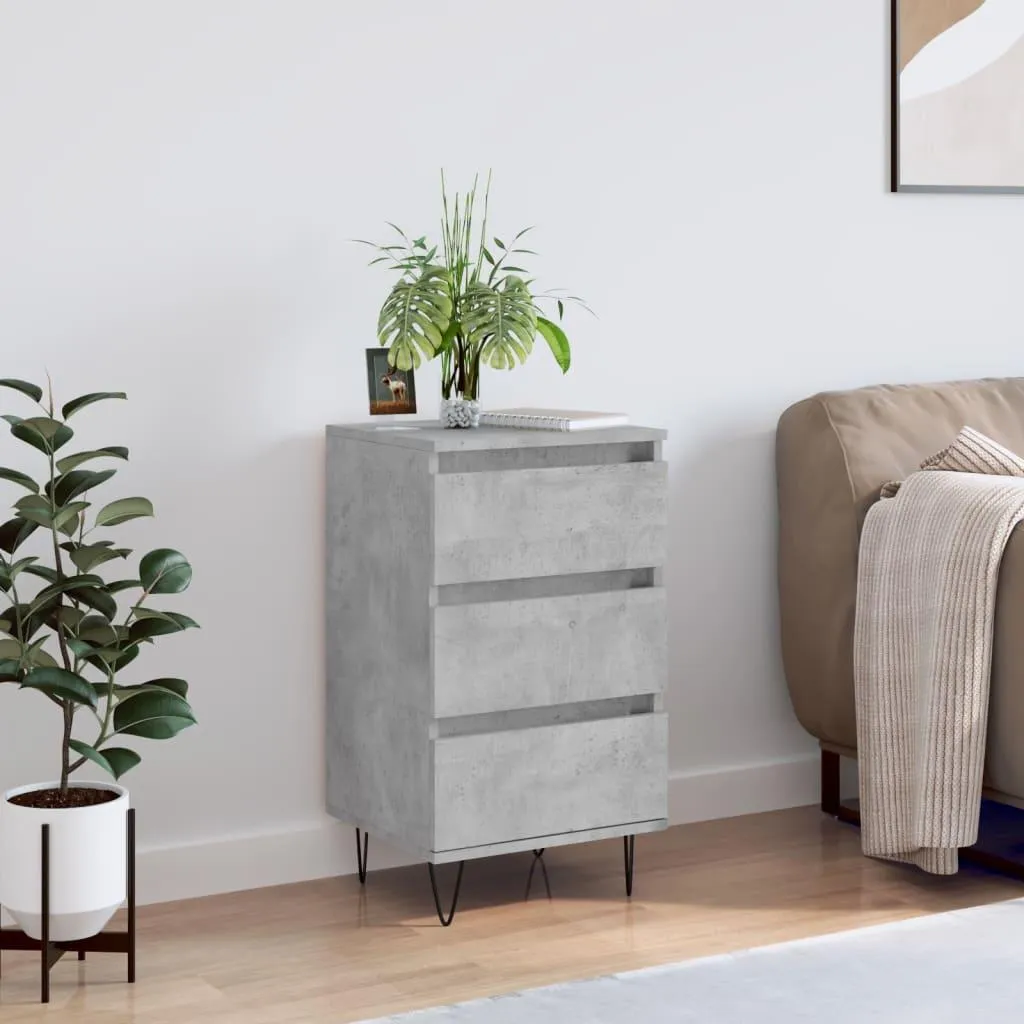 vidaXL Credenza Grigio Cemento 40x35x70 cm | Mobiletto Salvaspazio Moderno