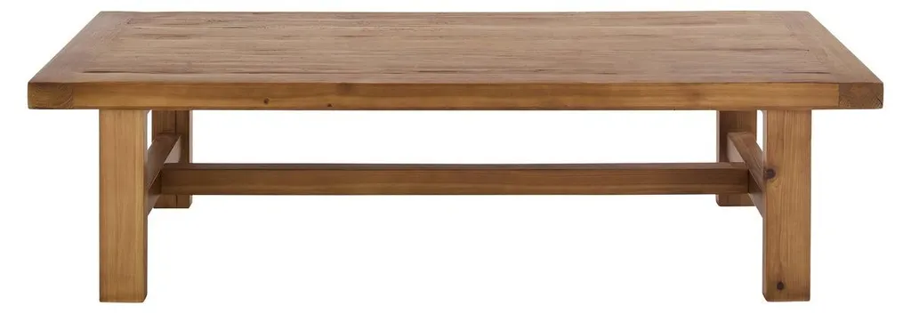 Table basse rectangulaire en bois de pin pour un intérieur cosy