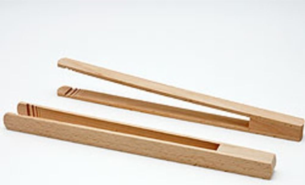 Holz - Allzweckzange / Grillzange, 32 x 2 cm breit