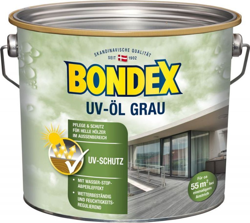 Bondex Holz Öl UV 2,5 L grau Produktbild 3