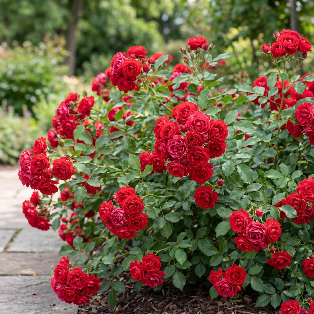 Green boutiQ - Garten Rose - Rosa Rote The Fairy - Rose - Produktbild 