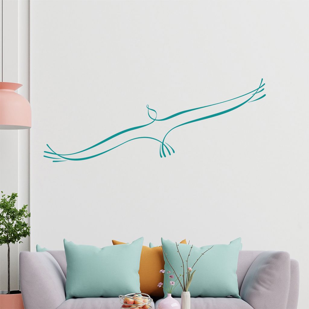 Vogel Linien Wandtattoo in 6 Größen - Wandaufkleber Wall Sticker - Dekoration, Küche, Wohnzimmer, Schlafzimmer, Badezimmer