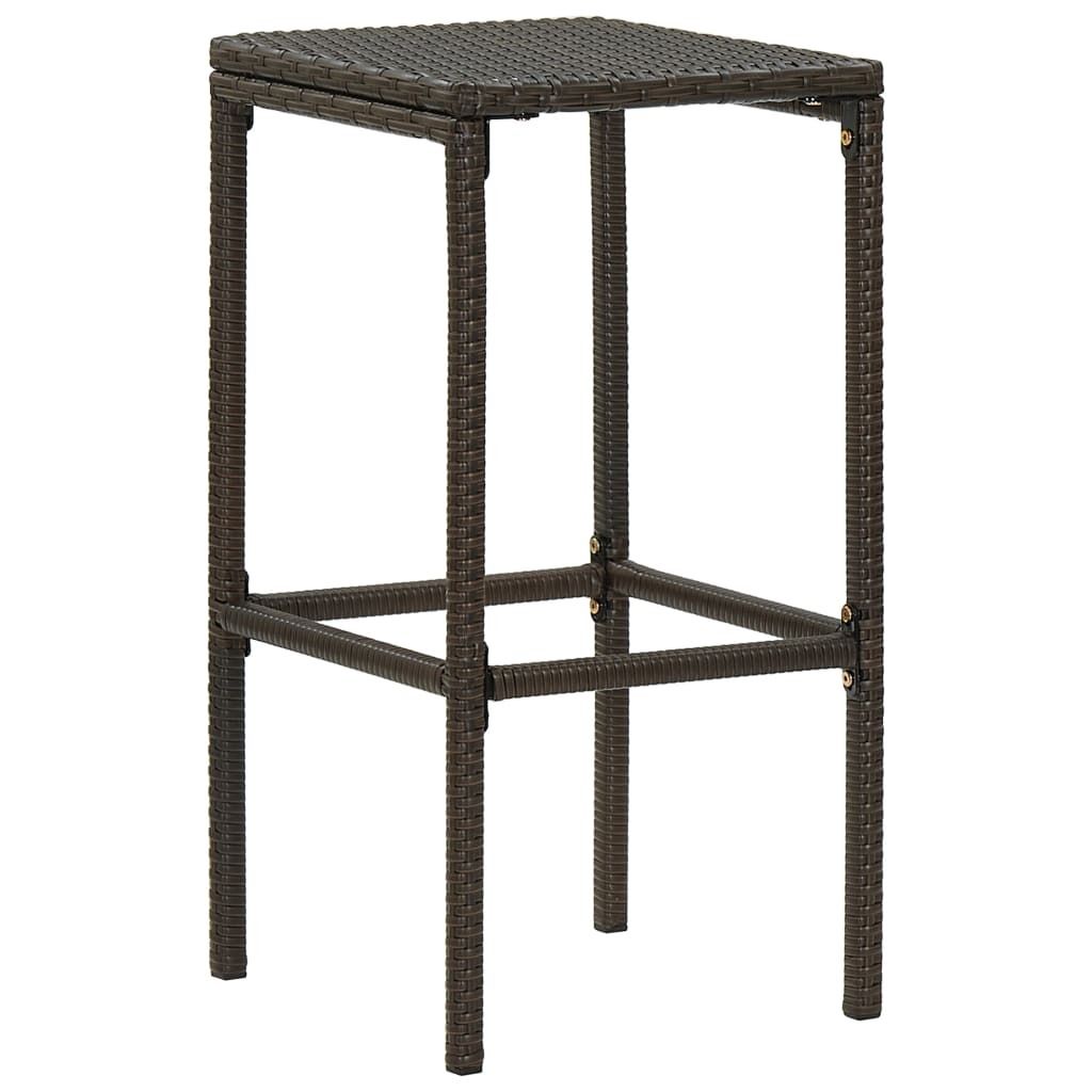 "im Sonderangebot"1 Pcs Barhocker - CLORIS - Barstuhl - Optimal Komfort, mit Kissen 3 Stk. Braun Poly Rattan - 38 x 38 x 76 cm - NeuMöbel8012946