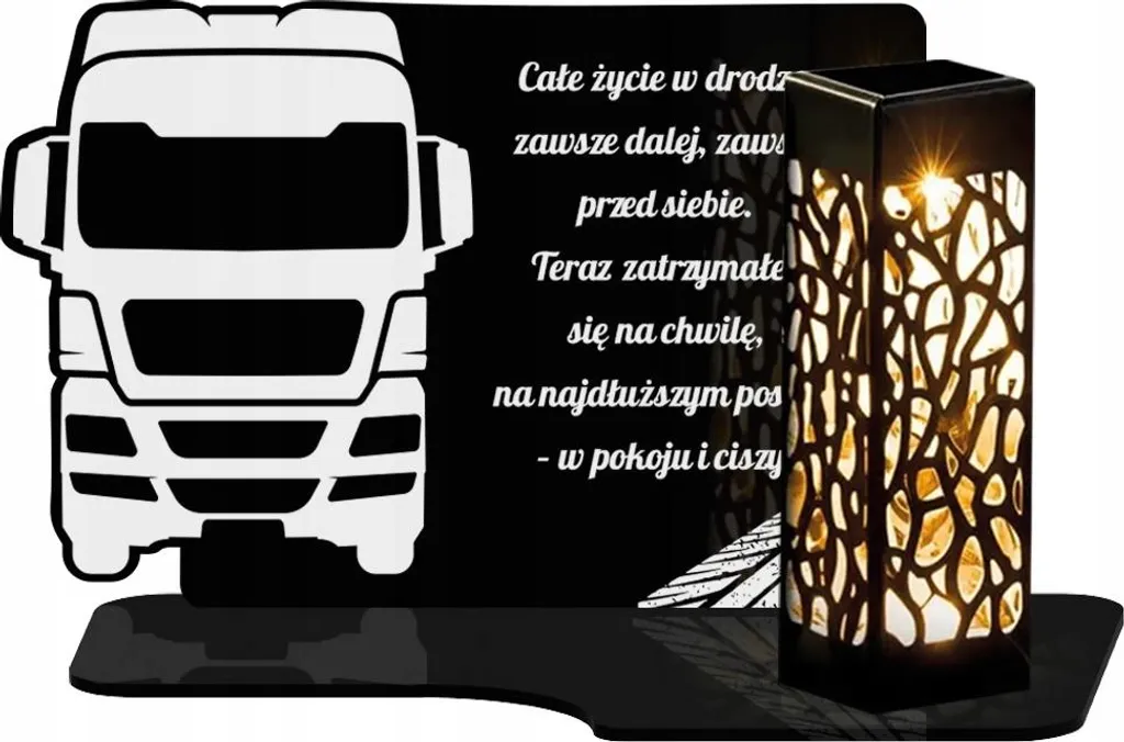 Bougie Solaire de Tombe pour Chauffeur - Luminaire Éternel Noir Premium