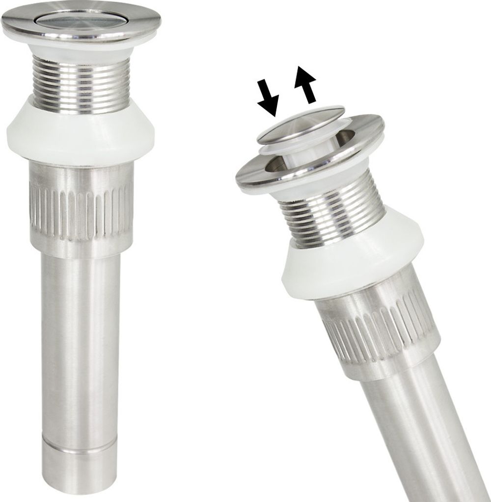 Sanlingo Edelstahl Abfluss Pop Up Garnitur Überlauf Exenter Bad Waschbecken Küche