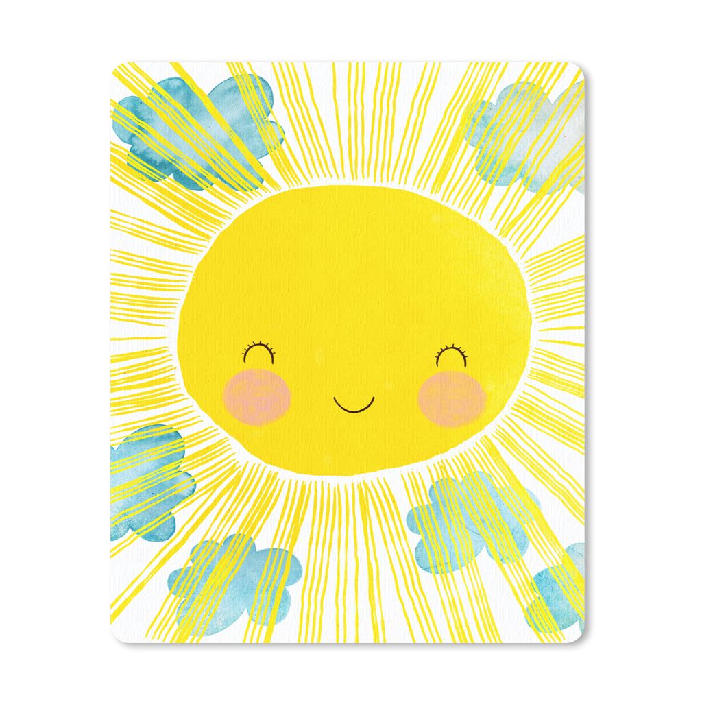 MuchoWow Mauspad Mousepad Sonne - Gelb - Kinder - Illustration 30x40 cm - Mousepads - Maus Mat - Pad - Mausunterlage - Mausmatten