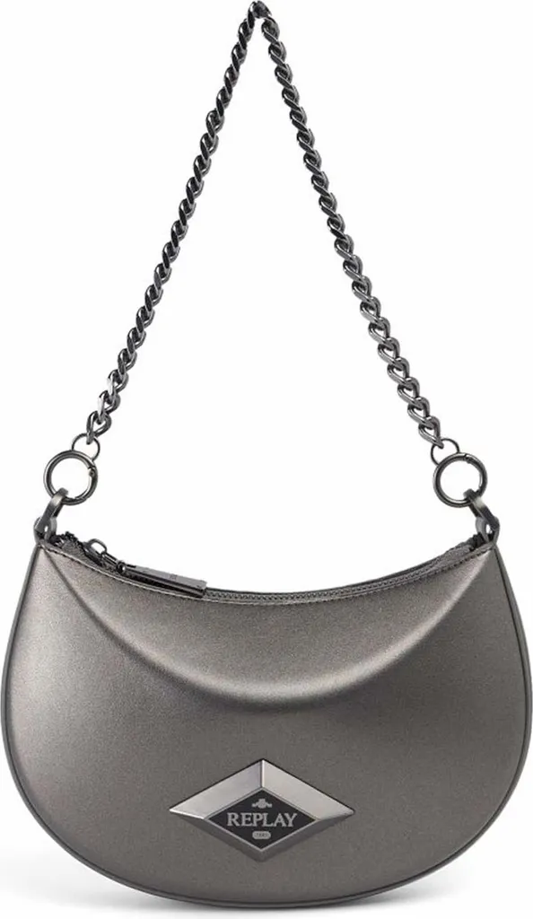 REPLAY Sac à Épaule Bandoulière Crossbody Bag Gun Metal Gris Foncé