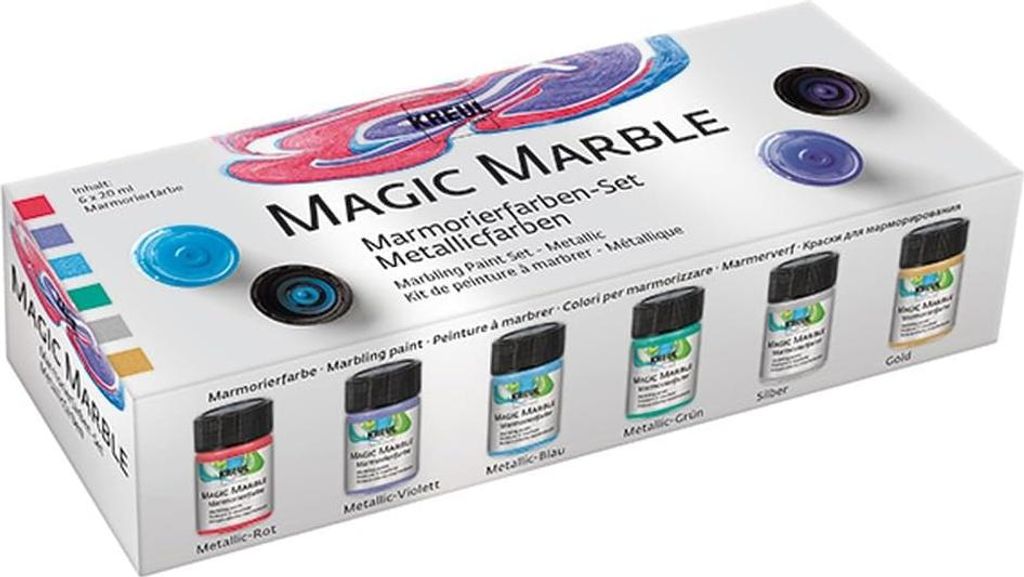 KREUL Marmorierfarbe "Magic Marble", Set Metallicfarben Productafbeelding 