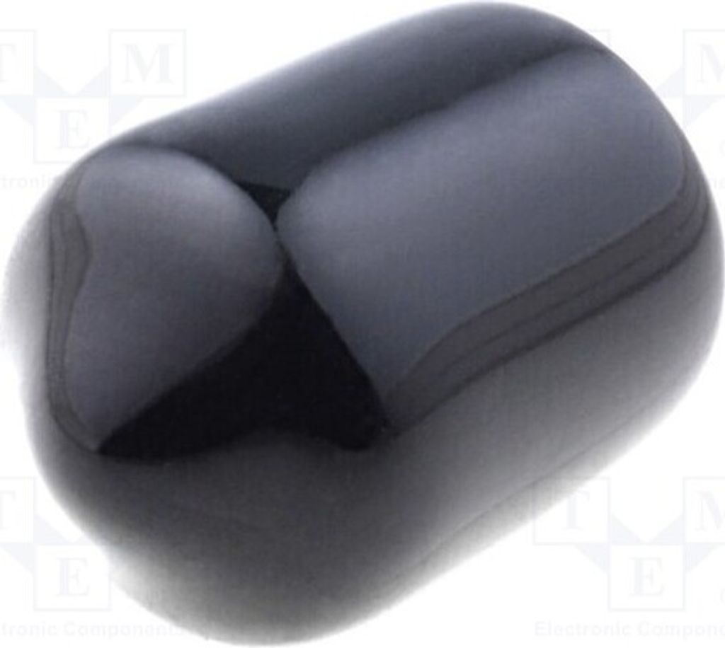 10x Aufsatz Mat: soft PVC Korpus: schwarz ØInn: 8mm L: 10mm Produktbild 