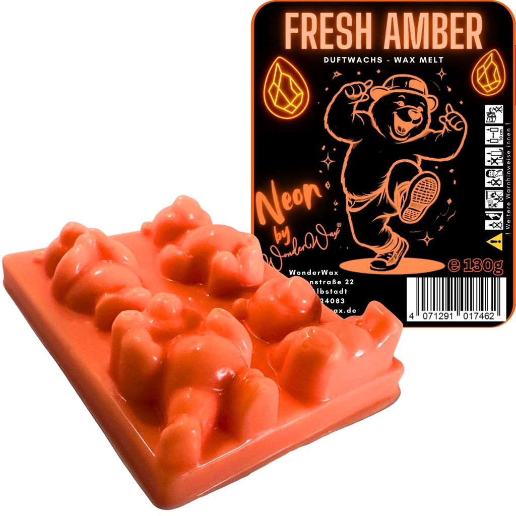WonderWax Neon Duftriegel 6 x Duftwachs Bären Wachsmelt Duftwachs Raumduft für Duftlampen Soja Wachs Melts Duftmelt Aroma Wellnes Kerzen Wärmer ...