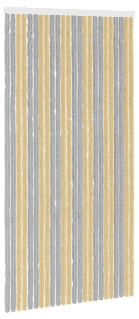 Insektenschutzvorhang in Grau und Beige, 100 x 200 cm