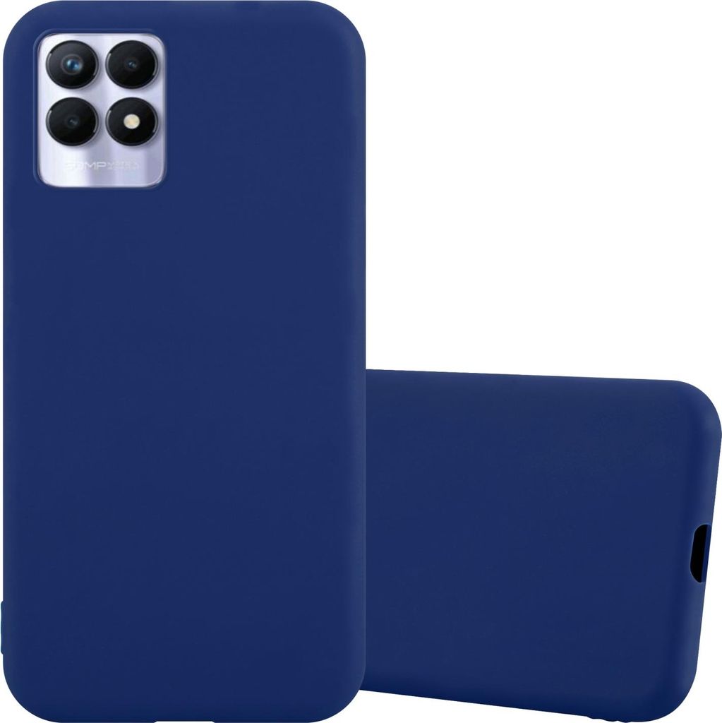 Cadorabo Hülle für Realme 8i / Narzo 50 4G Schutzhülle in Blau Handyhülle TPU Silikon Etui Case Cover