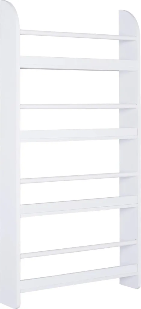 Meuble de rangement livres enfant étagère murale basse bois blanc 25 BD