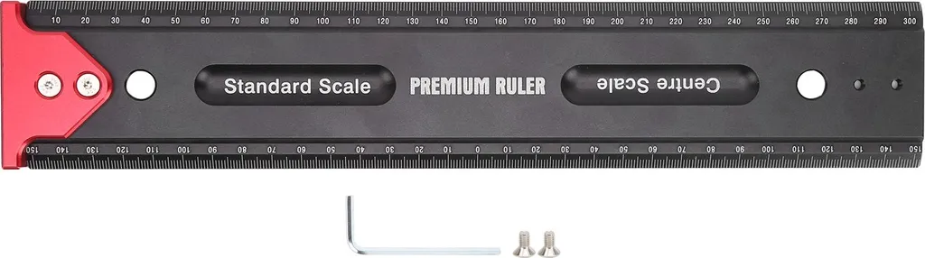 Règle de mesure pour le travail du bois en alliage d'aluminium 300mm