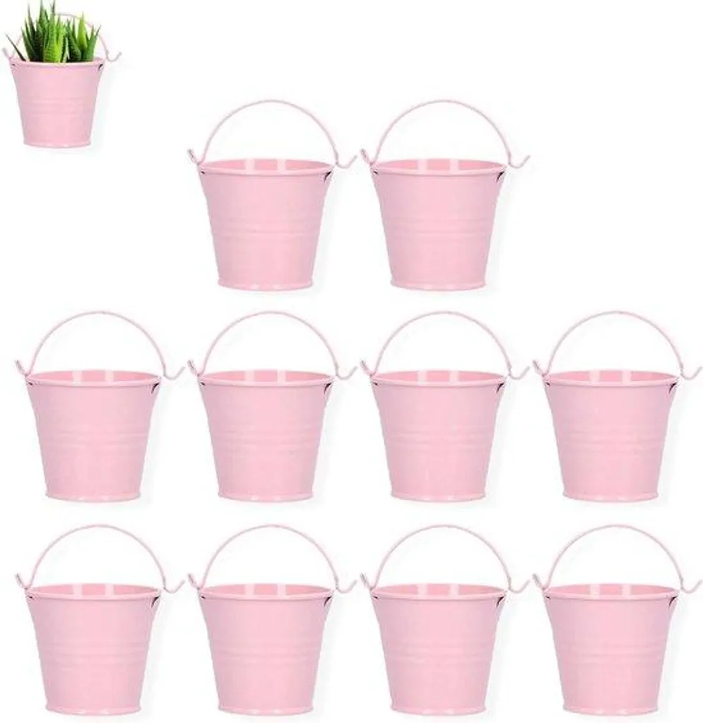 Pot de fleurs pour balcon et intérieur en métal, lot de 10 mini formats