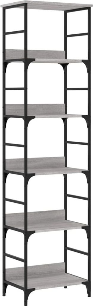 vidaXL Bücherregal Grau Sonoma 50x33x188,5 cm Holzwerkstoff Produktbild 