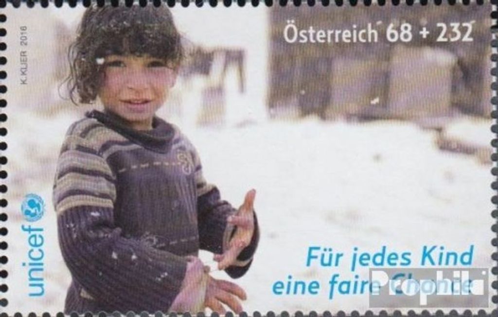 Briefmarken Österreich 2016 Mi 3249 (kompl.Ausg.) postfrisch UNICEF