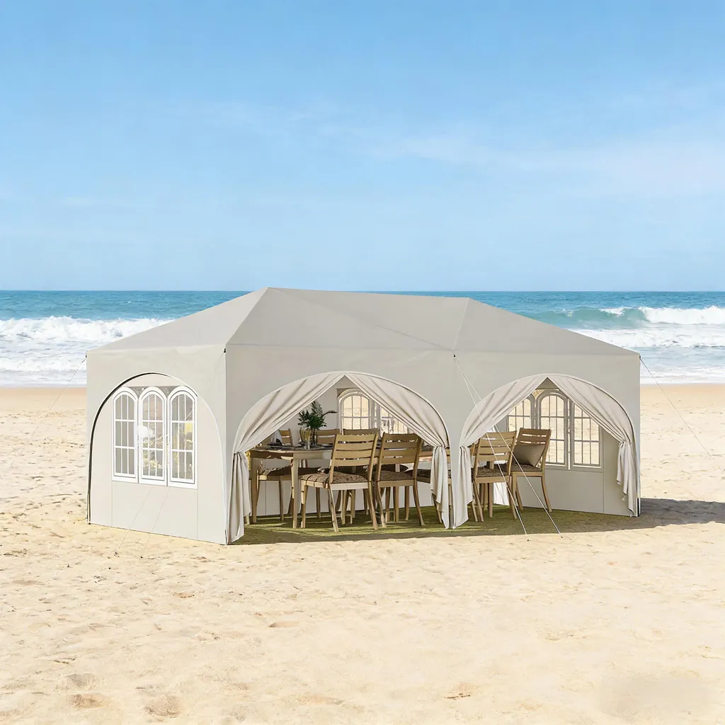 Abri de jardin pliable 3x6m anti-UV et étanche pour rester au sec dehors