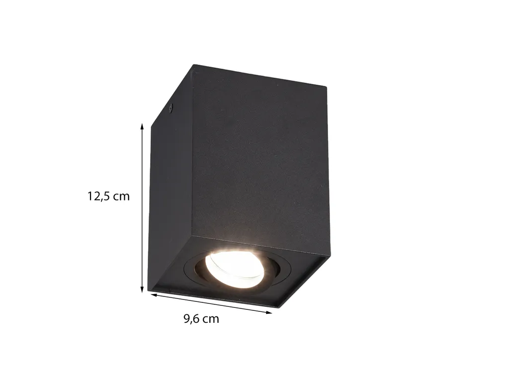 Spot Soffitto Nero Trio BISCUIT 613000132: Eleganza Cubica Minimal - 4