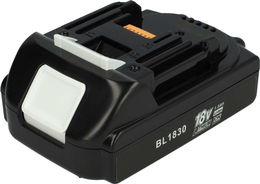 vhbw Akku Ersatz für Makita BL1850B, BL1890B, BL1890, BL1860B, BL1860, XRU02Z, LXT400, BL1850 für Werkzeug (1500 mAh, Li-Ion, 18 V)