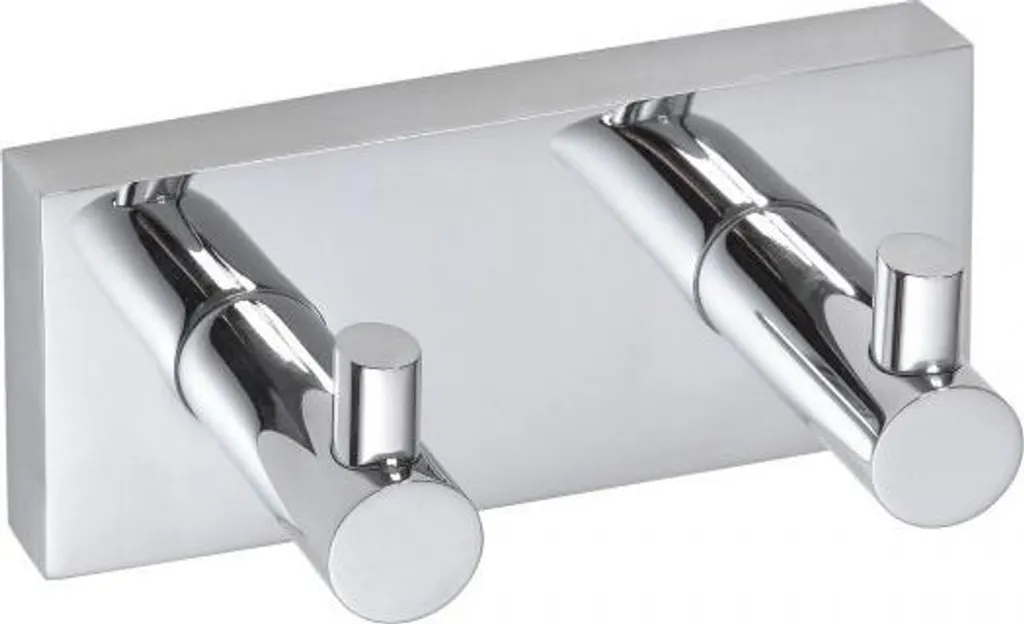 Gancio Doppio BETA per Famiglie - Ottone Cromato Resistente 12cm