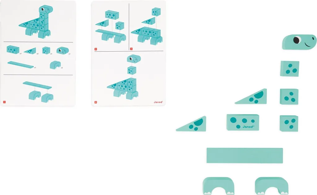 Jeu de Construction Janod Dinosaure - Activité Éducative dès 3 Ans
