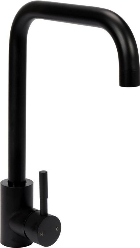 Stahlschwarze 2-Wege-Spültischarmatur - W-75853 Produktbild 