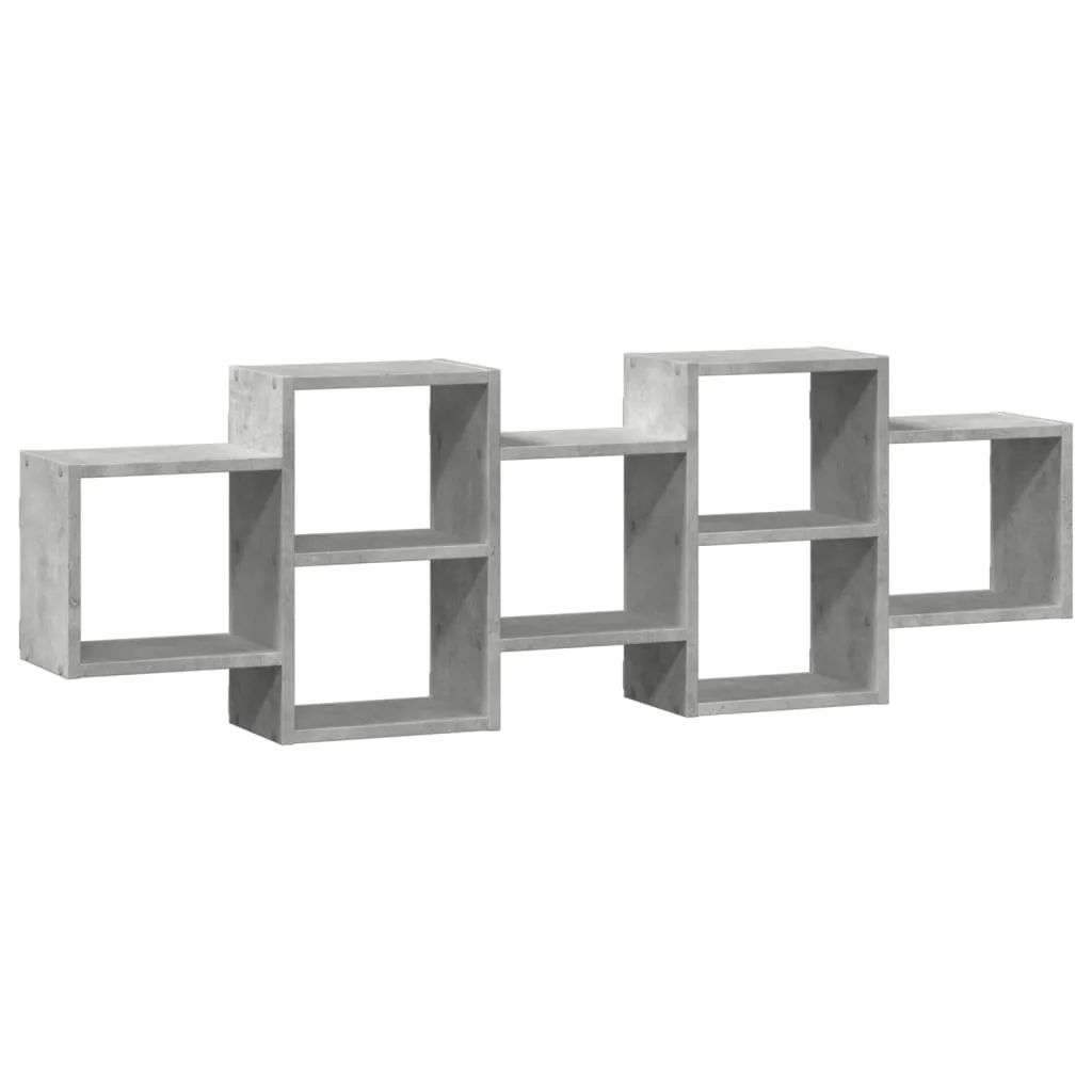 SYFAX Mensola Murale 129x18x42 cm Grigio Cemento | Qualità Truciolato