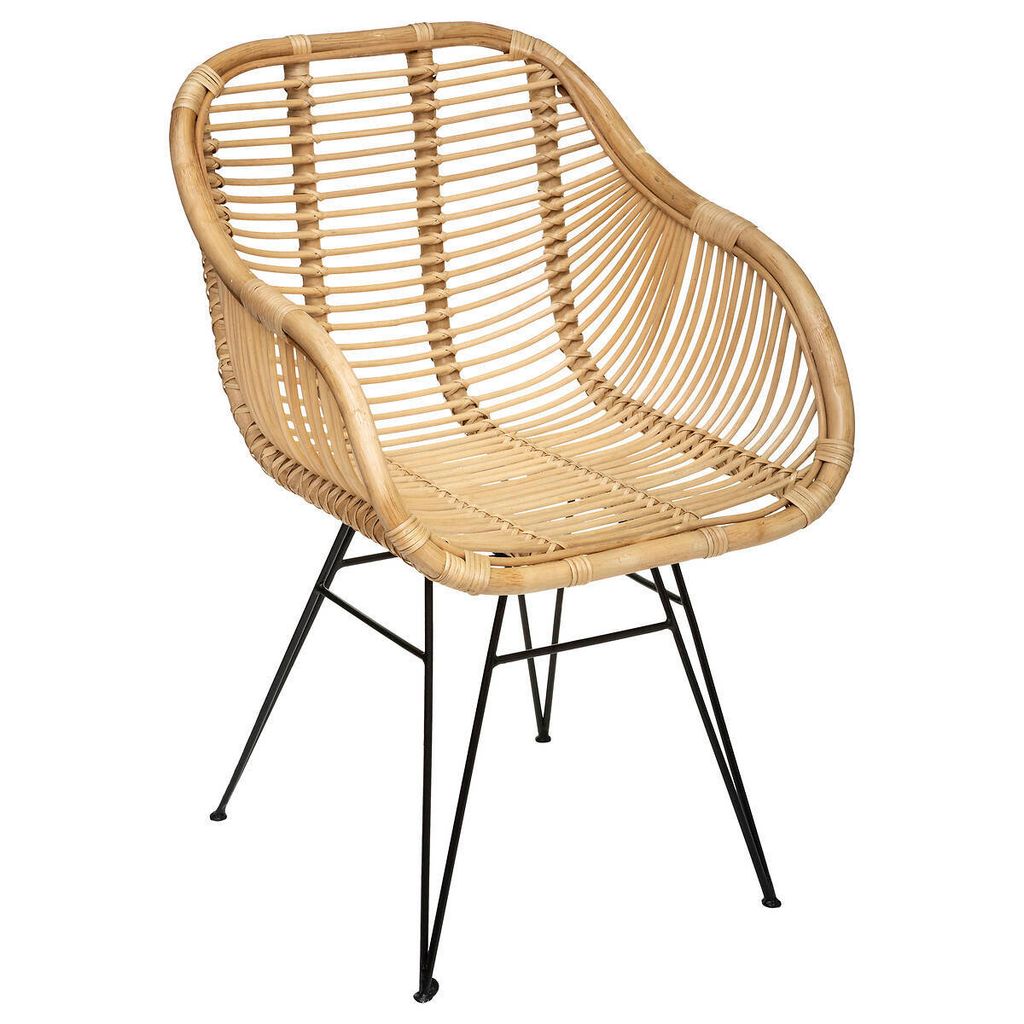 Sessel "koeta" metall rattan - Atmosphera créateur d'intérieur